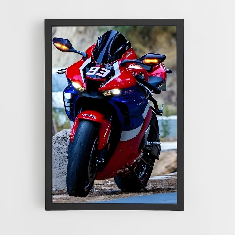 Poster Fireblade sur Route – affiche Honda Moto (vue 2)